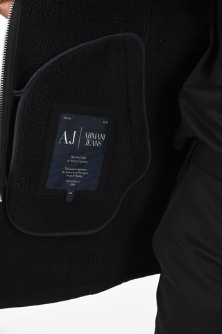 ARMANI JEANS Full Zip Hooded Coat