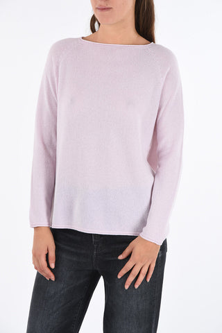 maglia scollo a barca in cashmere