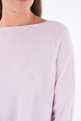 maglia scollo a barca in cashmere