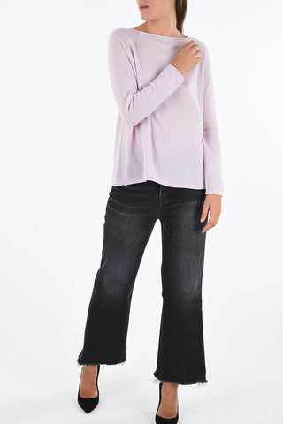 maglia scollo a barca in cashmere