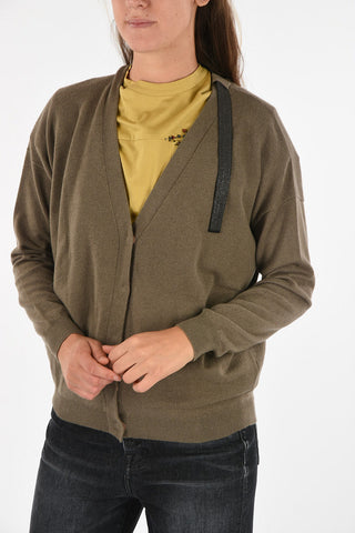 Cashmere Cardigan with Jewel Detail
