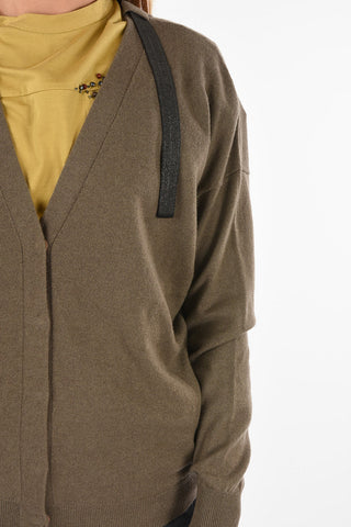 Cashmere Cardigan with Jewel Detail