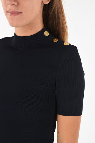 Short Sleeve Ribbed Sweater