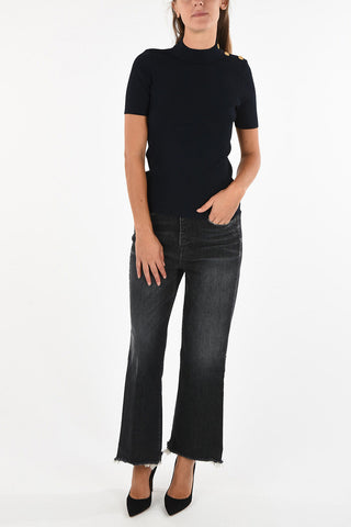 Short Sleeve Ribbed Sweater