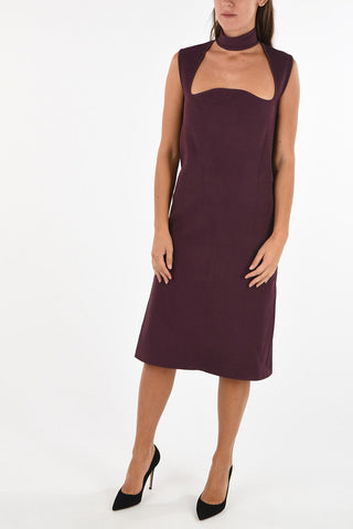 vestito shift con scollo Chocker