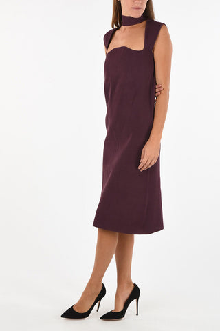 vestito shift con scollo Chocker
