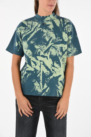 Short Sleeve Tie Dye Turtleneck Sweatshirt