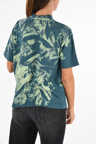 Short Sleeve Tie Dye Turtleneck Sweatshirt
