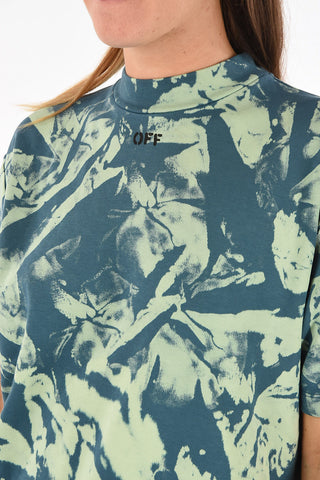 Short Sleeve Tie Dye Turtleneck Sweatshirt