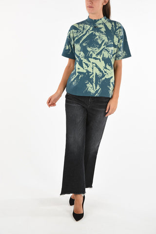 Short Sleeve Tie Dye Turtleneck Sweatshirt