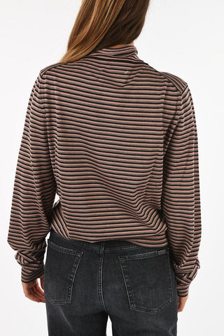 Striped Turtleneck Sweater