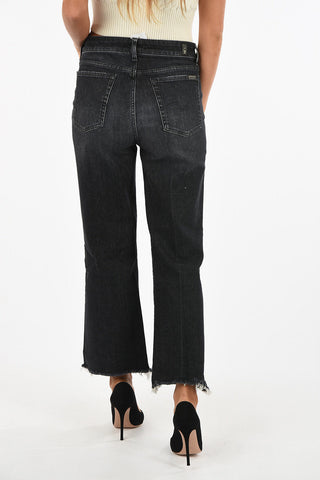 Frayed Hem Flare Jeans