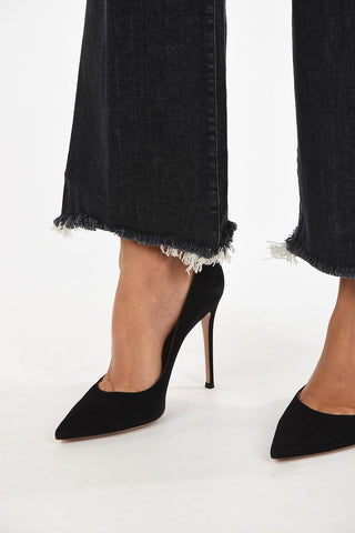 Frayed Hem Flare Jeans