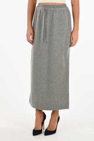 Cashmere Skirt with Drawstring