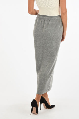 Cashmere Skirt with Drawstring