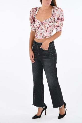 Floral-printed Puff Sleeve HOUSTON blouse