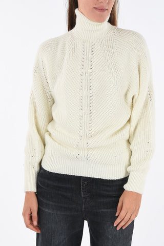 crochet turtle-neck sweater