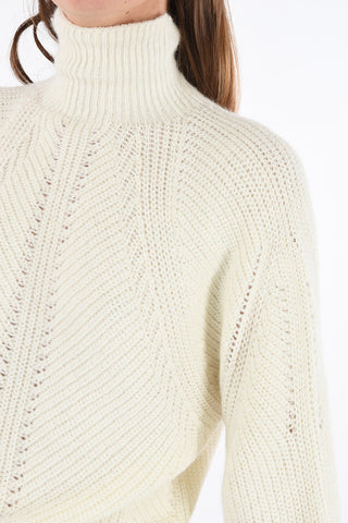 crochet turtle-neck sweater