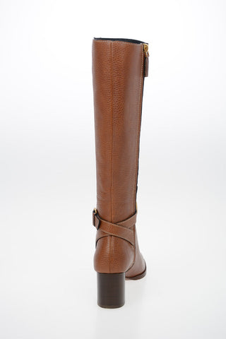 GARAVANI Leather Knee Length Boots with Buckle 6 cm