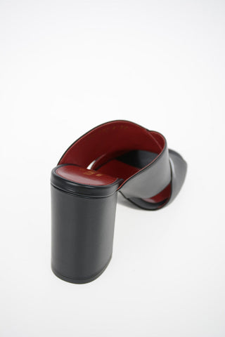 VLTN Printed Leather Mules 9cm