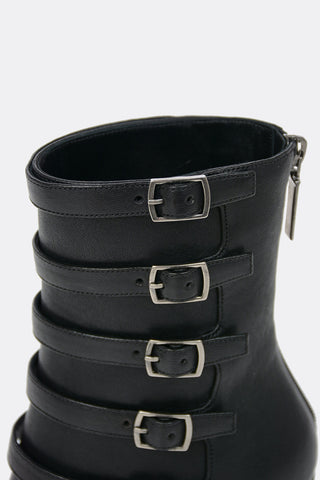 Leather LOU Calf Length Boots 10cm