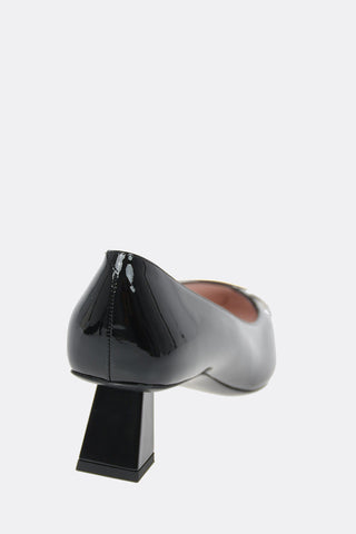 Lacquered Leather TRAPEZE Pumps with Buckle 4.5cm