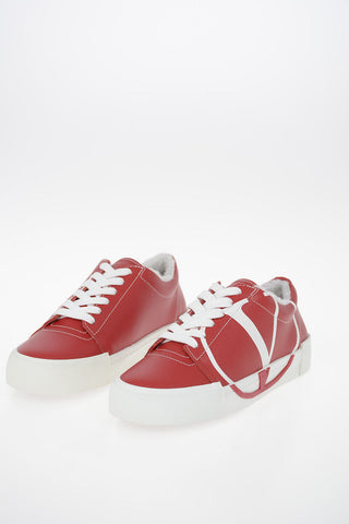 Leather Sneakers with Shearling Filling