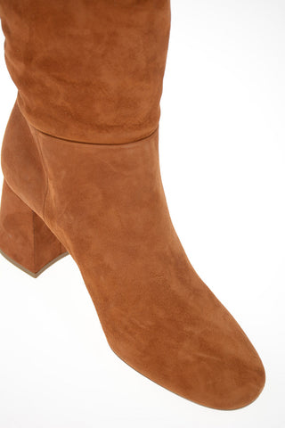 Suede Pull On Boots 7cm