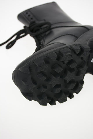 Leather Track Combat Boots
