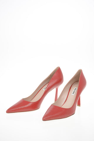 Cracked Leather Pumps 8.5cm