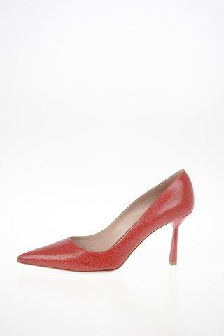 Cracked Leather Pumps 8.5cm