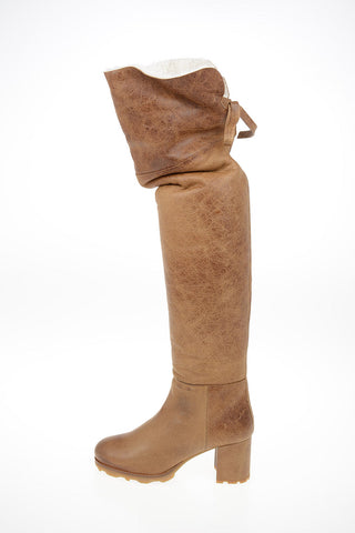 Shearling Pull On Boots 7cm