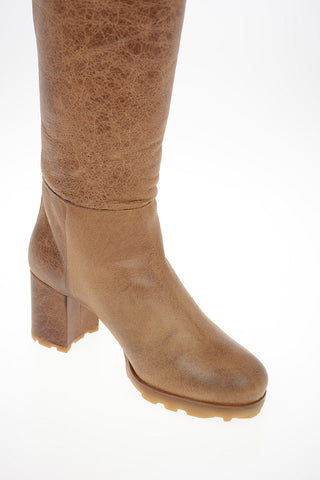 Shearling Pull On Boots 7cm