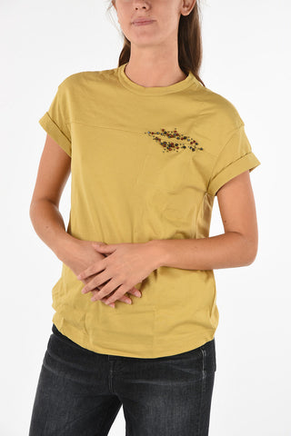 T-shirt with Embroidered Pocket
