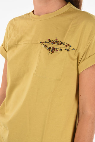 T-shirt with Embroidered Pocket