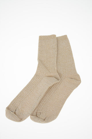 Cotton Blend Lurex Socks