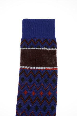 Chevron-Socken aus Schurwolle