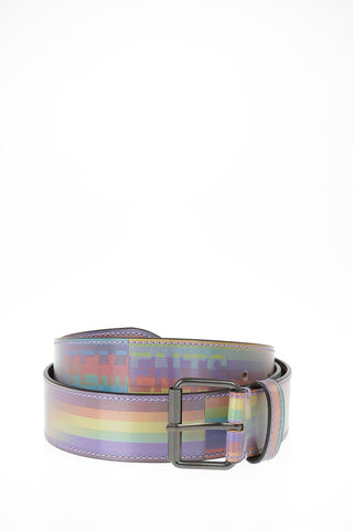 35mm roman striped leather Belt