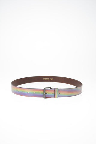 35mm roman striped leather Belt