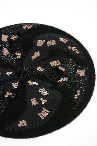 Wool Sequined Basque Hat