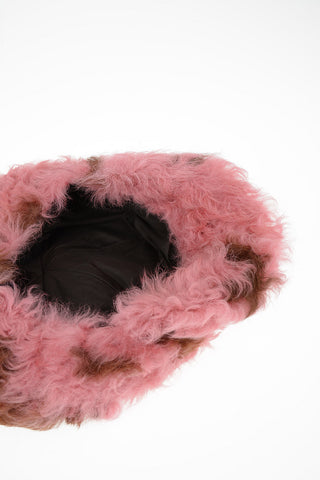 Shearling Newsboy Hat
