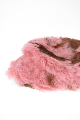 Shearling Newsboy Hat