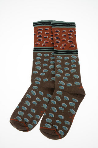 abstract print long socks
