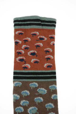 abstract print long socks