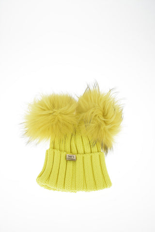 Wool Beanie Hat With Fur