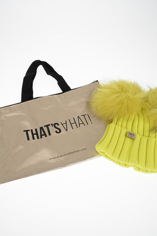 Wool Beanie Hat With Fur