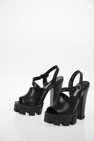 Leather Track Sandals 13cm