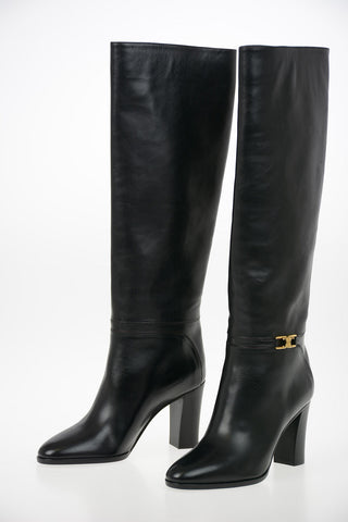 Leather Pull On Boots 8cm
