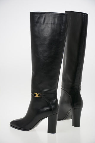 Leather Pull On Boots 8cm