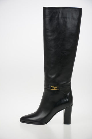 Leather Pull On Boots 8cm